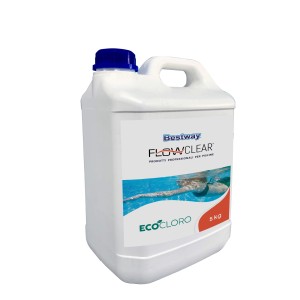 Tanica di prodotto per il trattamento dell'acqua della piscina Bestway Flowclear EcoCloro, 5 kg.