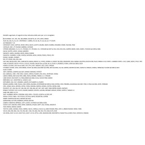 Lista di modelli auto per accessori interni auto t.b.t.