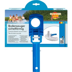 Summer Fun aspirafango ovale per piscina, blu, con attacco per asta telescopica e tubo piscina.