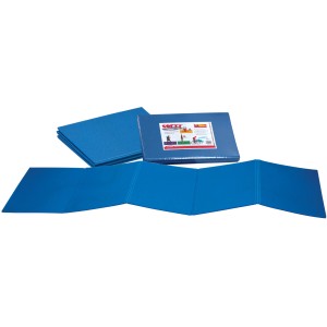 Materassino da campeggio t.b.t. blu, piegato e confezionato.