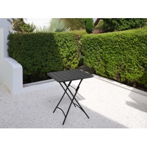 Tavolo pieghevole da giardino Rovigo antracite 80x80x72 cm