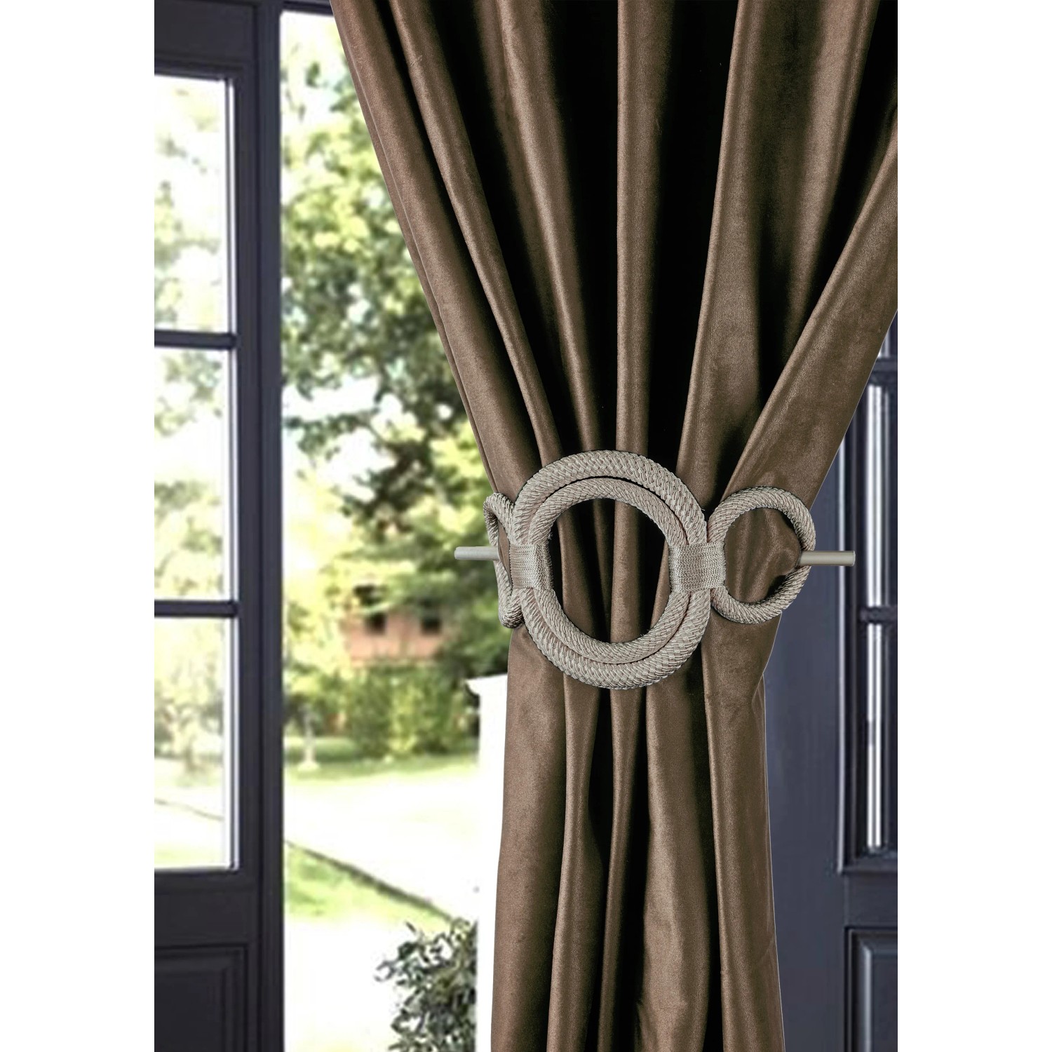 Cravatte Tende In Pelle 4 Pezzi Set Di 4 Fermatenda In Pelle Minimalista Lega Tende Senza Forare Stile