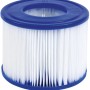 Cartuccia filtro per idromassaggio Bestway LAY-Z-SPA, design blu e bianco.