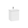 Mobile bagno base lavabo sospesa 2 cassetti Integra Round 60 cm matt white
