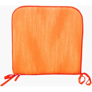 Cuscino per sedia t.b.t. arancione con lacci.