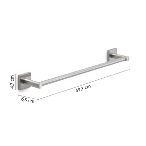 Portasciugamani t.b.t. in acciaio inox, larghezza 49,1 cm.
