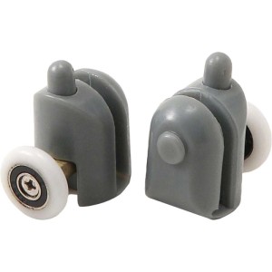 Rulli inferiori sganciabili box doccia vetro 6 mm Idrostile ø25 mm bianco