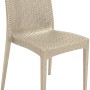 Sedia da giardino t.b.t. effetto rattan, beige.