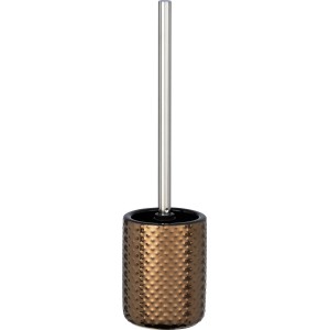 Wenko Set scopino WC Keo in ceramica color rame con finitura lucida color rame.