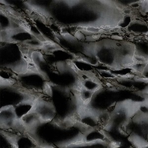 Pellicola adesiva t.b.t. effetto marmo nero-grigio per mobili e decorazioni.