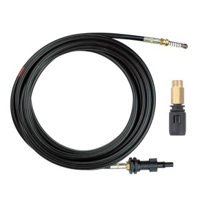 t.b.t. Sturatubi set pulizia tubi con tubo nero e ugelli.