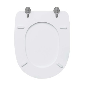Copriwater ovale Aretusa in mdf bianco