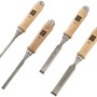 Set scalpelli LUX, 4 pezzi con manici in legno. Pialle e scalpelli in varie dimensioni.