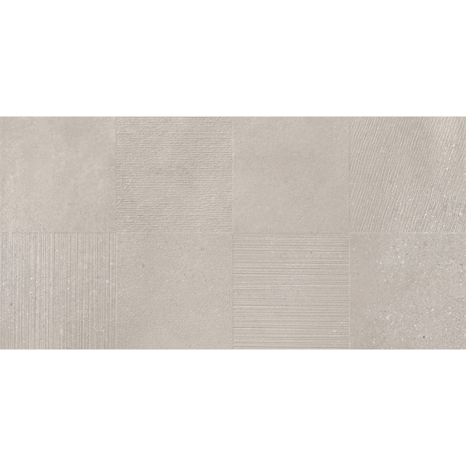 Piastrella da pavimento in gres porcellanato, 60x30 cm, colore Bone, superficie opaca con varie texture.