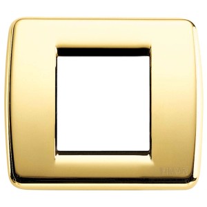 Placca t.b.t. dorata per interruttori e prese.
