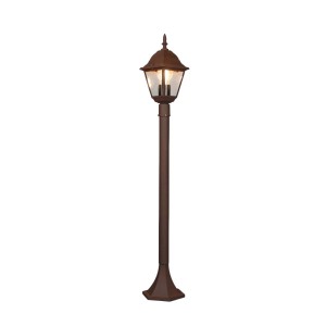 Lampada da esterno marrone t.b.t. in stile classico per giardino e cortile.