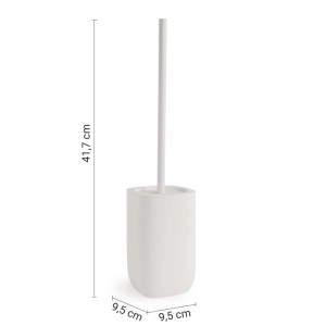Scopino bagno Ylenia in resina bianco matt