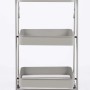 Carrello grigio t.b.t. con 3 ripiani per bagno, cucina e altro.