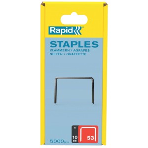Graffe a filo fine Rapid No. 53 zincate da 10 mm