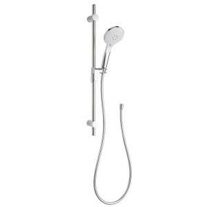 Set doccia t.b.t. per la sicurezza del bagno con asta doccia e doccetta.