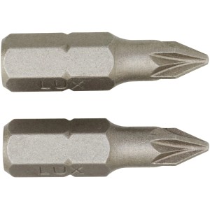 Due inserti standard LUX a croce PZ1, lunghezza 25mm, per avvitare.