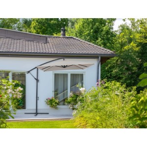 Ombrellone da giardino a palo decentrato Duaba 2x3 m ecrù