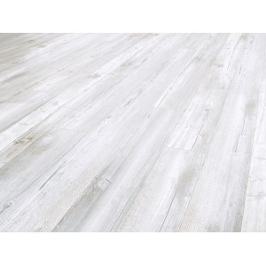 Pavimento in laminato chiaro Pinie Grizzly Pine 8 mm con venature del legno per spazi abitativi e commerciali.
