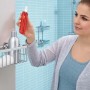 Cesto doccia cromato Tesa Aluxx (25 cm) con accessori per la doccia in bagno.