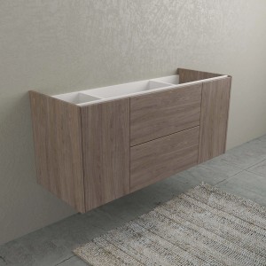 Mobile bagno sospeso effetto legno per bagno.