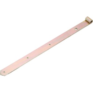 Bandella zincata gialla, 600 mm, per fissaggio di porte e cancelli, da avvitare.