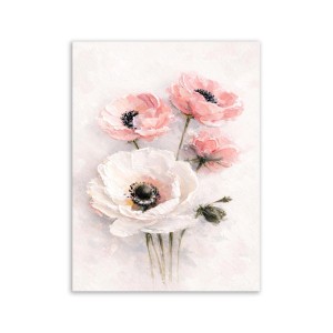Canvas 60x80 cm bouquet white&pink