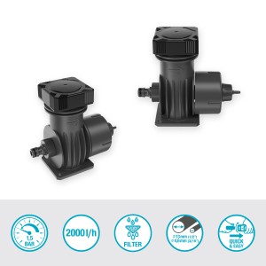 Unità base Gardena 2000 per sistemi Micro-Drip, riduce la pressione dell'acqua, uso flessibile.