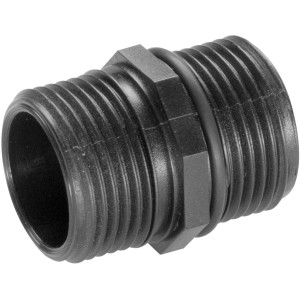 Raccordo pompa Gardena 33,3 mm (G 1) in plastica per pompe da giardino e impianti idrici domestici.