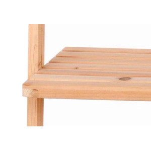 Scaffale a muro in legno di abete 5 ripiani 42x26x132 cm