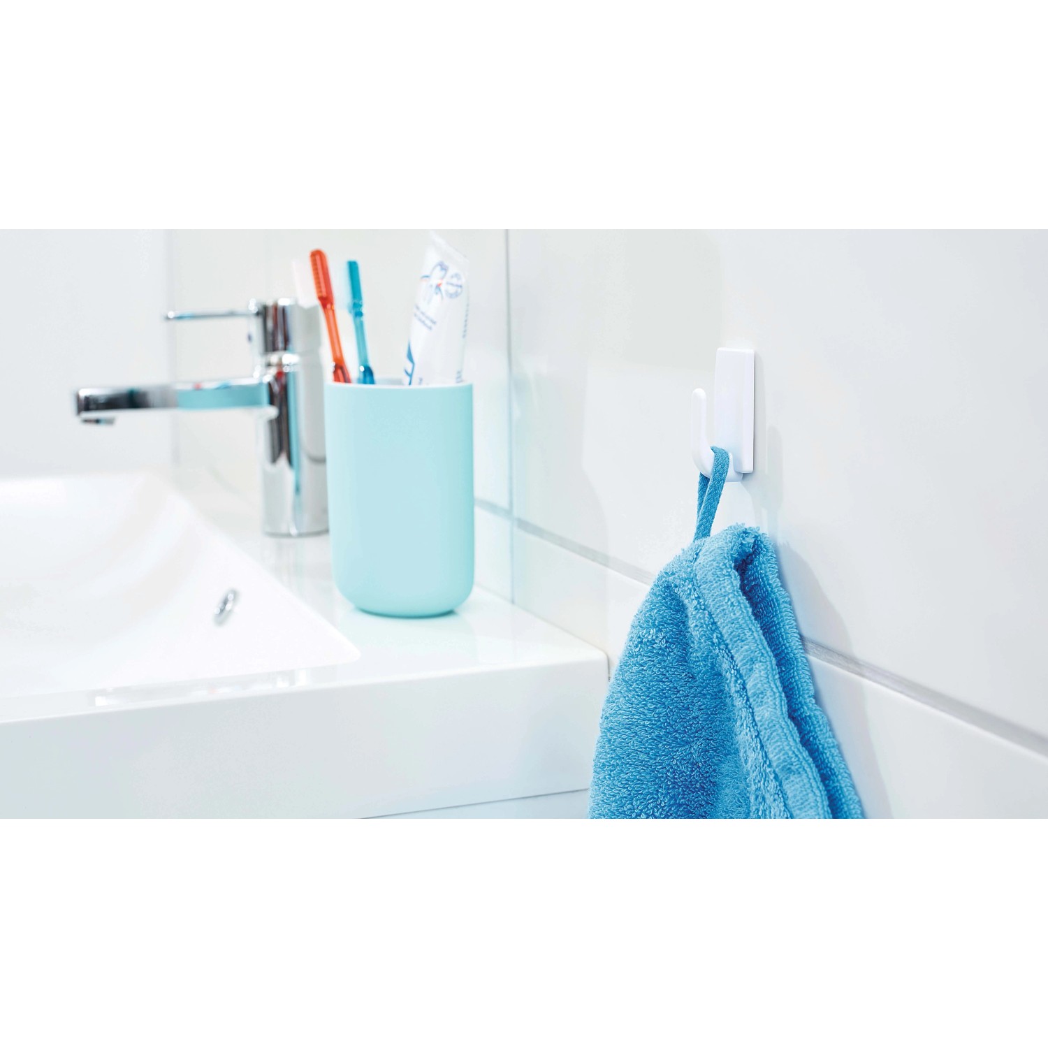 Gancio Autoadesivo TESA Powerstrips XL - Tenuta Fino A 3 Kg, Rimovibile Senza Residui, Bianco - Foto 14