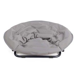 Poltrona in acciaio e poliestere Moon 82x14x82 cm grigio