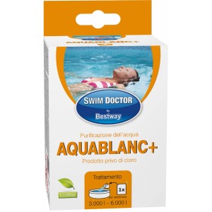 Confezione Swim Doctor Aquablanc+ per il trattamento dell'acqua della piscina. Trattamento acqua senza cloro.