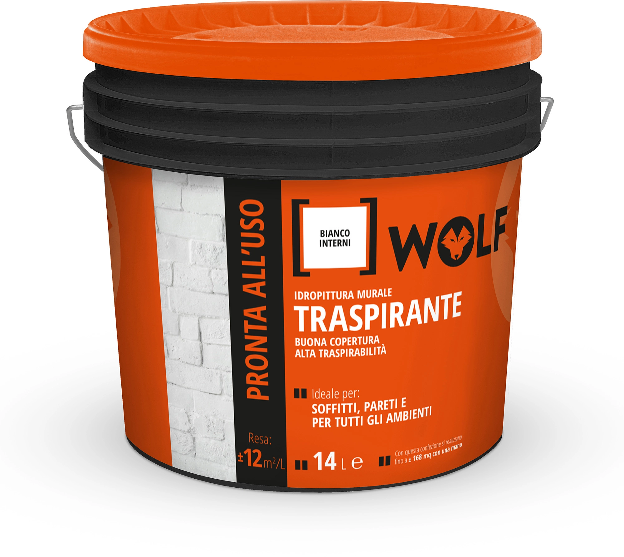 Idropittura traspirante Wolf bianca 14 l