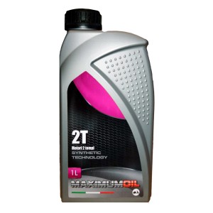 Olio t.b.t. per motori a 2 tempi, flacone da 1 litro.