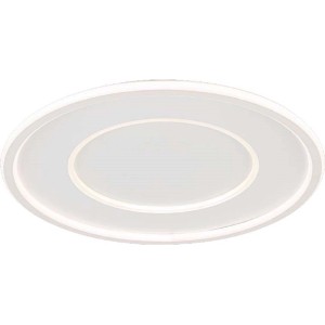Plafoniera LED bianca t.b.t. lampada da soffitto dal design ovale.