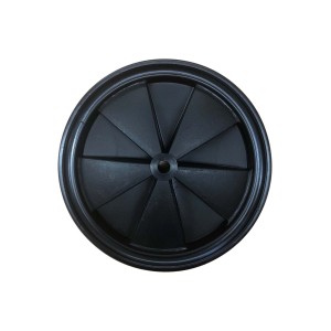 Ruota leggera con cerchio in metallo, profilo scanalato, Ø 148mm, 15kg, rosso-nero