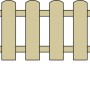 Mini staccionata a palizzata, impregnata a pressione, 30/45x120cm, ideale per bordure di aiuole e giardini.