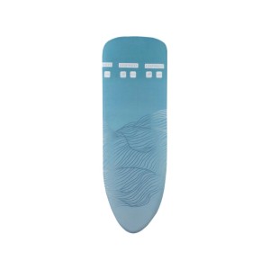 Copriasse da stiro Leifheit Perfect Steam azzurro con motivo a onde, perforato per stazioni vapore, imbottitura in mollettone.