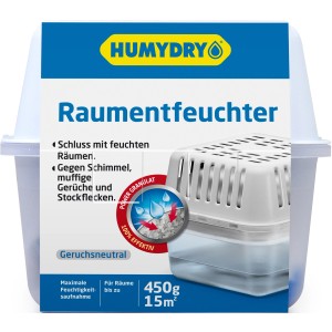 Humydry Compact Deumidificatore 450g neutro: Deumidificatore contro muffa e umidità per ambienti fino a 15m².