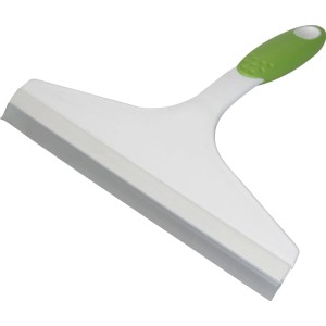 Tergivetro OBI verde e bianco per la pulizia del box doccia.