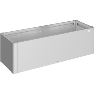 Biohort aiuola rialzata Belvedere Mini, misura 150, argento metallizzato, per giardino, balcone e terrazza.