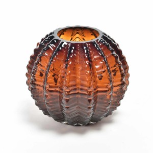 Vaso in vetro Ø17xH15,5 cm bianco