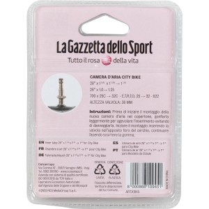 Camera d'aria per bici da città, 28 pollici, confezionata.