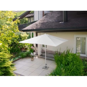 Ombrellone da giardino a palo centrale Michigan 2x3 h2,43 m bianco