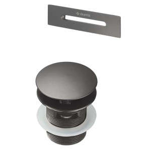 Kit per vasca piletta e tappo troppopieno vasca titanio